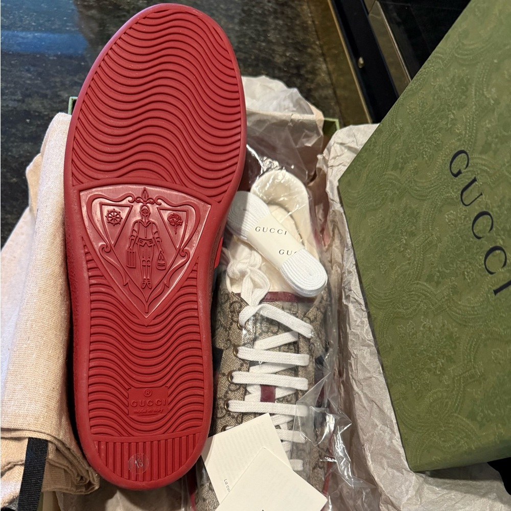 Gucci Ace GG Supreme monogram sneakers sz 13 - Picture 13 of 17